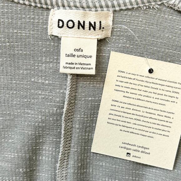 Donni Anthropologie Rib Knit Open Front Cover-Up Kimono NWT - Picture 7 of 8